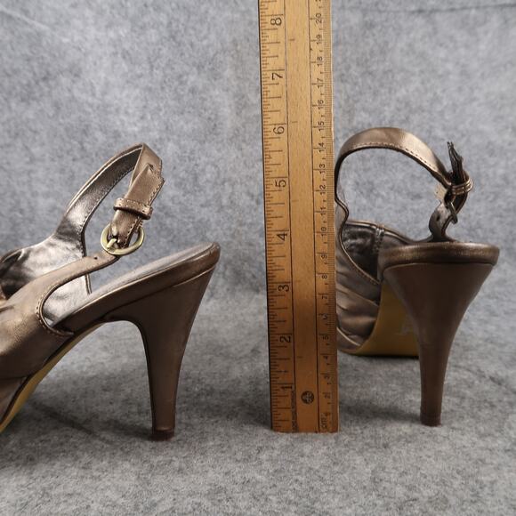 Sam & Libby Shoes Womens 7.5 Slingback Pumps Stiletto Peep Toe Formal High Heels - Picture 6 of 13